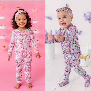 Bums & Roses Baby Convertible Easter Pajamas (lot of 2)